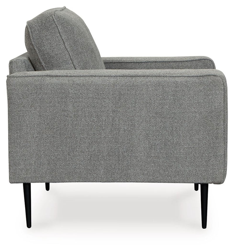 Hazela - 2 Pc. - Chair, Ottoman - Charcoal