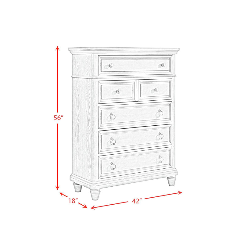 Whit-Ash - Panel Bedroom Set With Door Chest