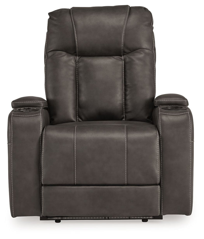 Feazada - Power Recliner With Adj Headrest - Shadow
