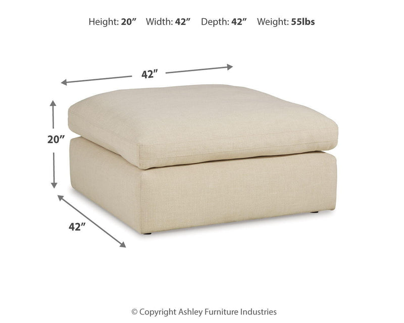 Elyza - Oversized Accent Ottoman - Linen