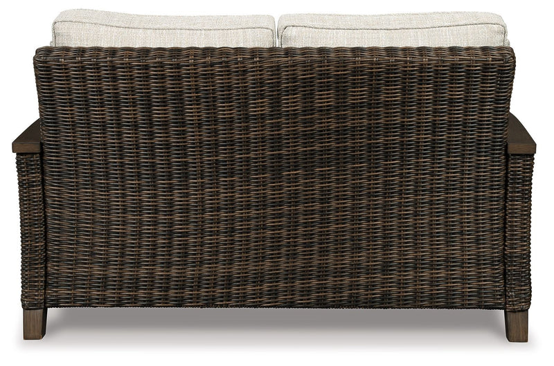 Paradise Trail - Loveseat w/Cushion - Medium Brown