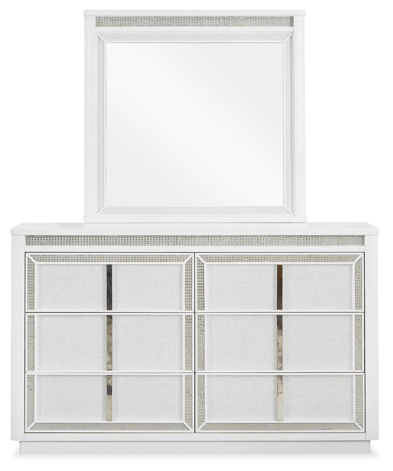 Chalanna - Dresser And Mirror - White