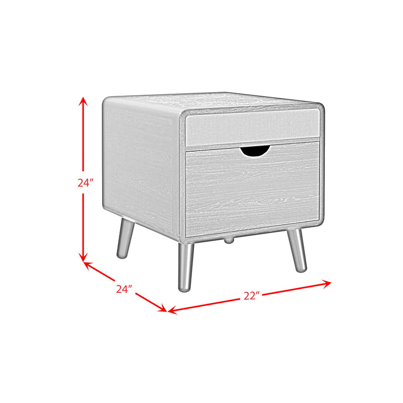 Halo - Square Smart End Table - Black