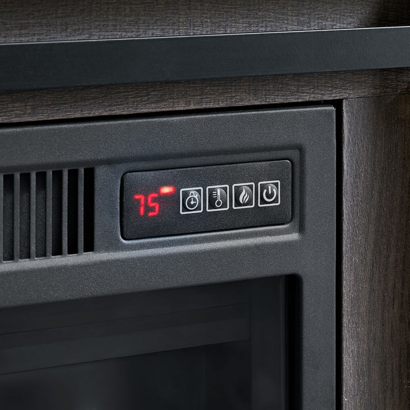 Macau - Console With 23" Fireplace Insert - Gray