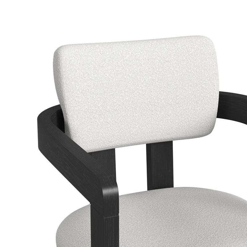 Portland - Arm Counter Stool (Set of 2) - Black / White