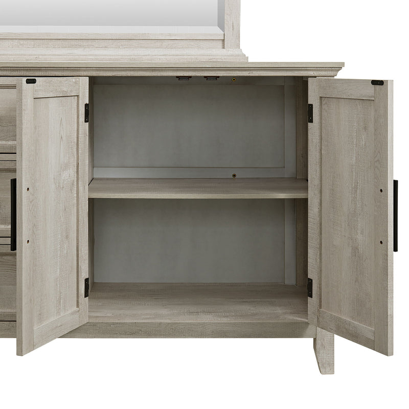 Matias - Bedroom Set With Queen/Full Headboard, Dresser, Mirror & Nightstand