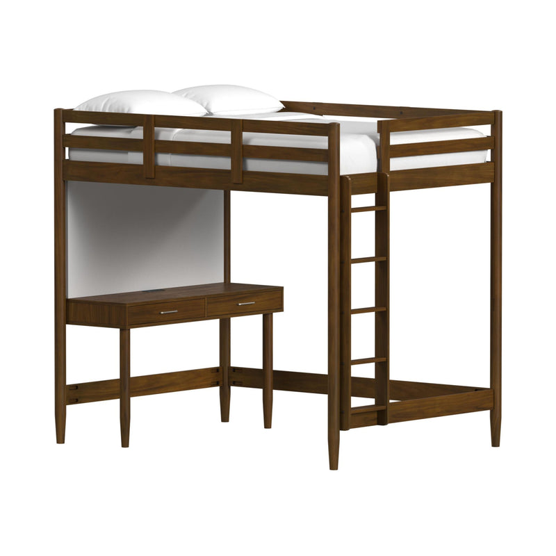 Malibu - Full Loft Bed - Walnut