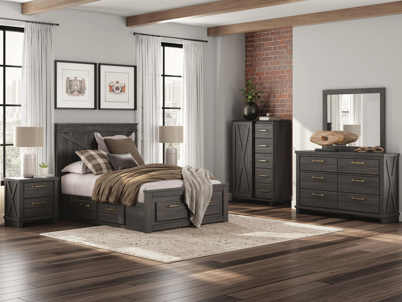 Vonitta Bay - Two Drawer Night Stand - Dark Brown