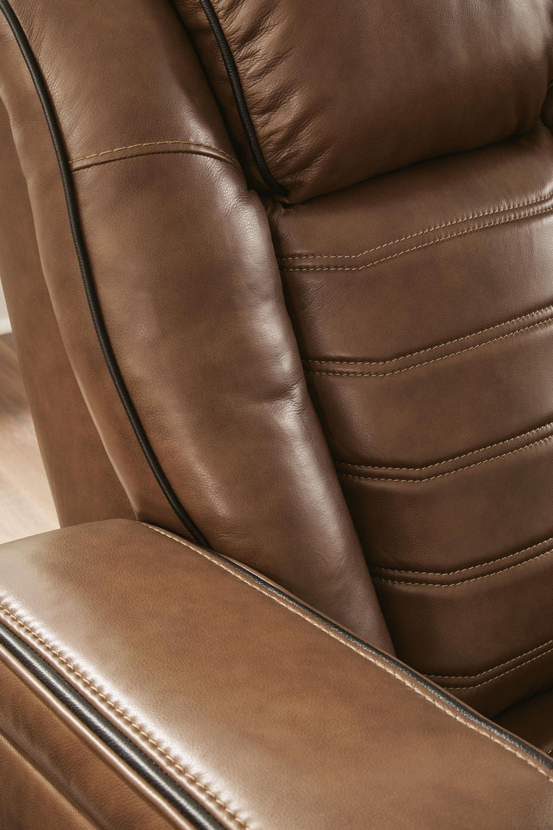 Gruaro - Power Recliner With Adjustable Headrest - Amber