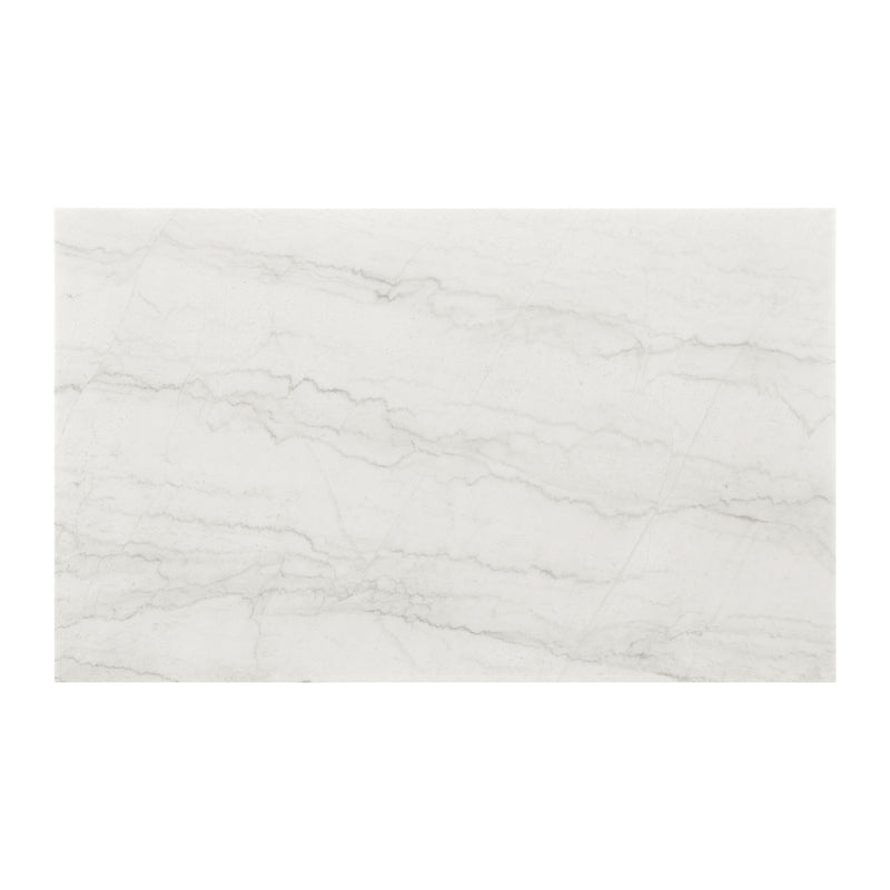 Carmela - Rectangular Counter Table With Marble Top - Brown / White