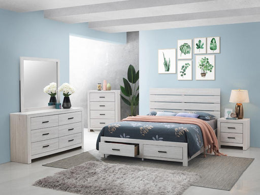 Brantford 4-piece Queen Storage Bedroom Set Coastal White image