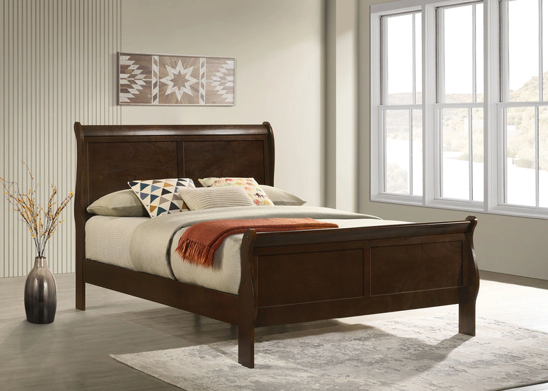 Louis Philippe Sleigh Panel Bed