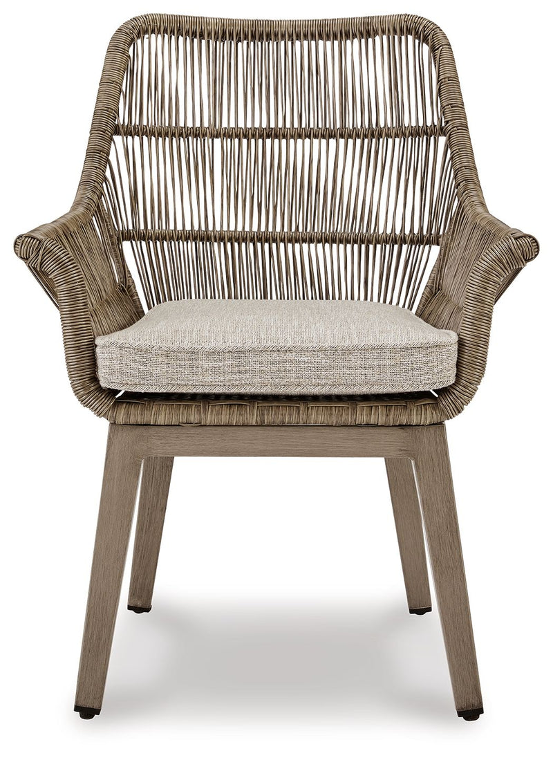 Beach Front - Arm Chair With Cushion (Set of 2) - Beige