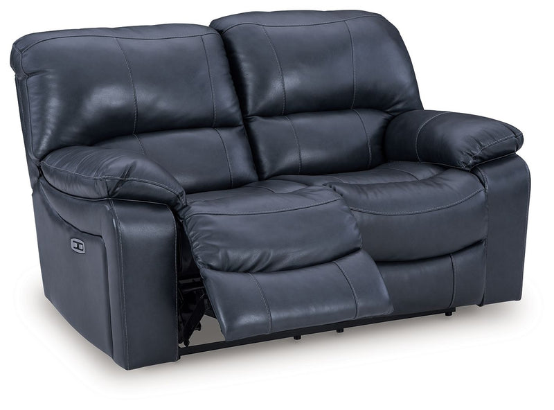 Leesworth - 3 Pc. - Power Reclining Sofa, Power Reclining Loveseat, Power Rocker Recliner - Ocean