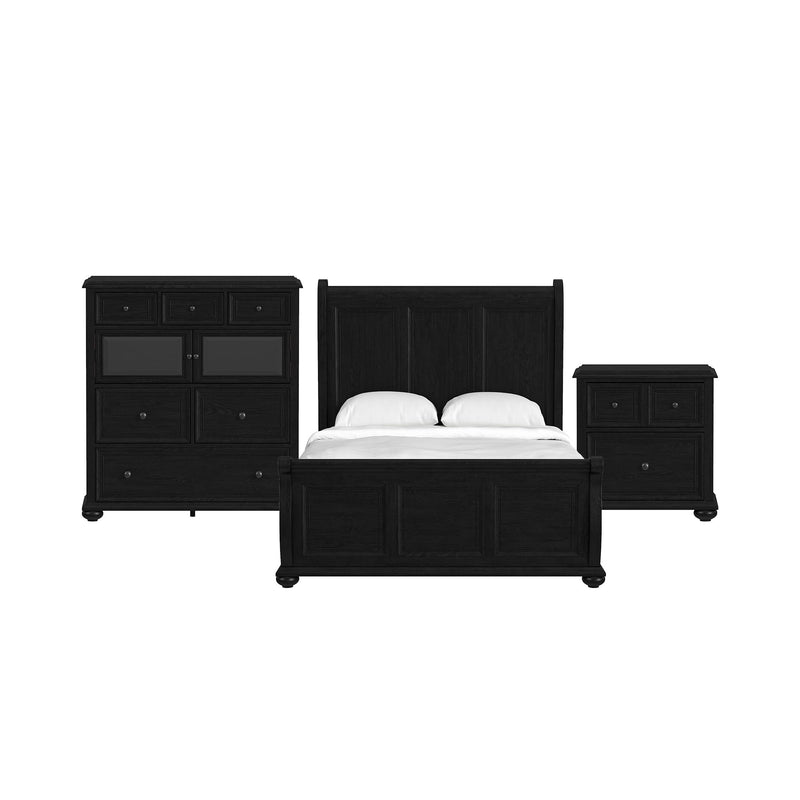 Heritage - Sleigh Bedroom Set - Black