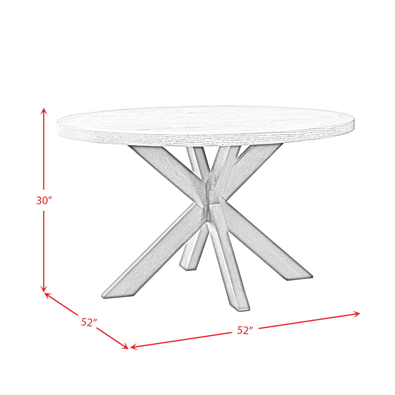 Axel - Round Dining Table - Espresso / Light Gray