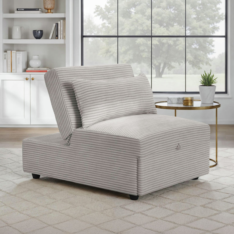 Pluto - Chair With Kidney Pillow, Klik Klak And Pop Up - Coronado Gray