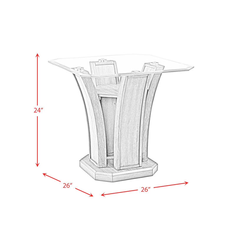 Dapper - Square End Table - Gray