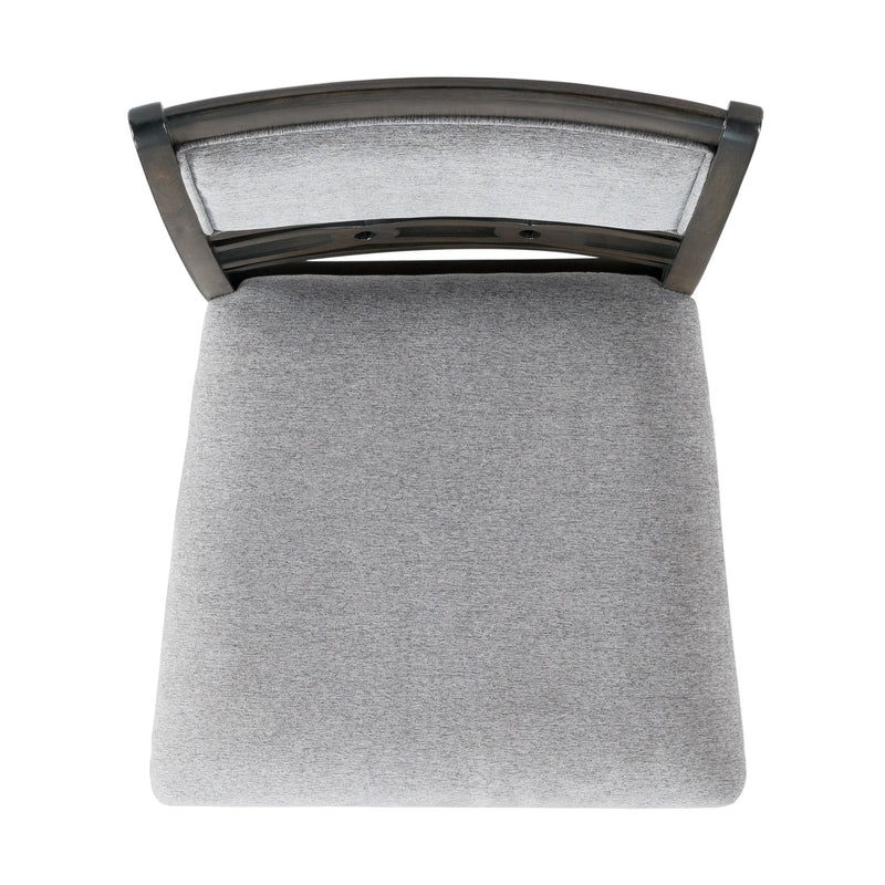 Amherst - Dining Side Chair With Fabric Cushion Side Stretcher (Set of 2) - Gray Finish