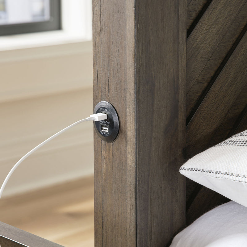Arkenton - King Panel Bed - Grayish Brown