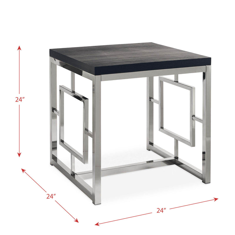 Ezra - 24" End Table - Chrome