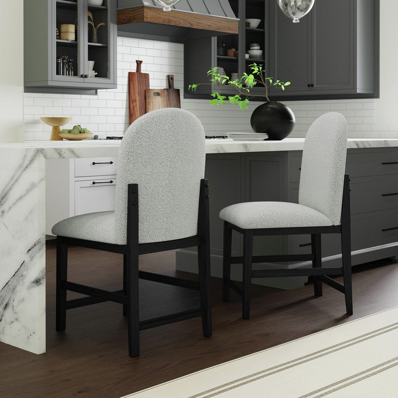 Portland - Round Back Counter Stool (Set of 2) - Black / Gray