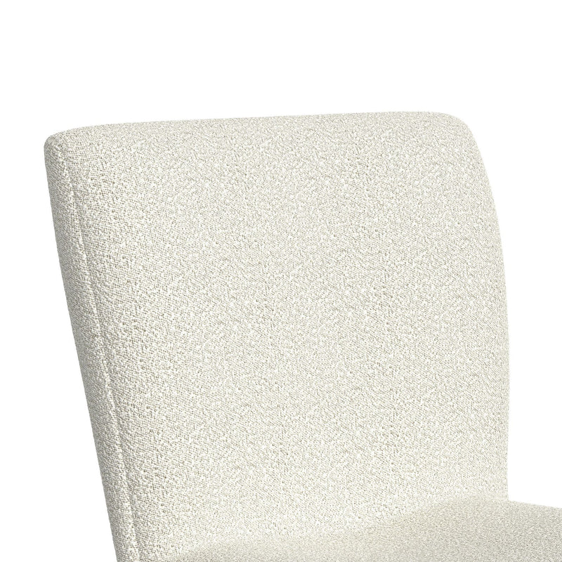 Cambrie - Upholstered Swivel Bar Stool With Boucle (Set of 2) - Beige / Natural