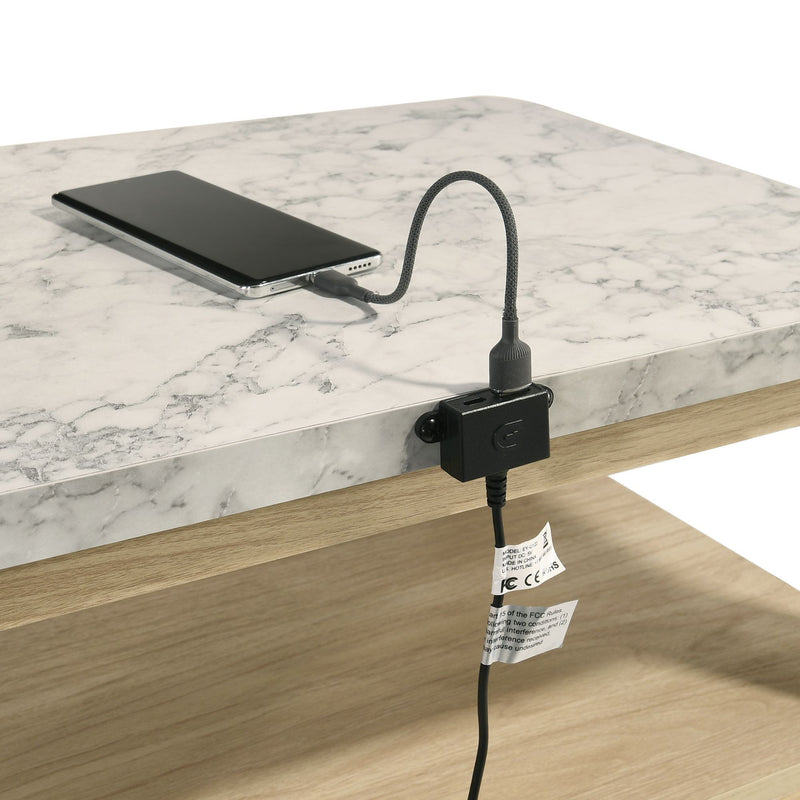 Jonas - Nightstand With USB - Natural