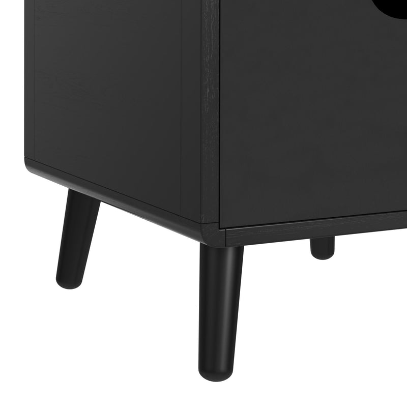 Halo - Square Smart End Table - Black