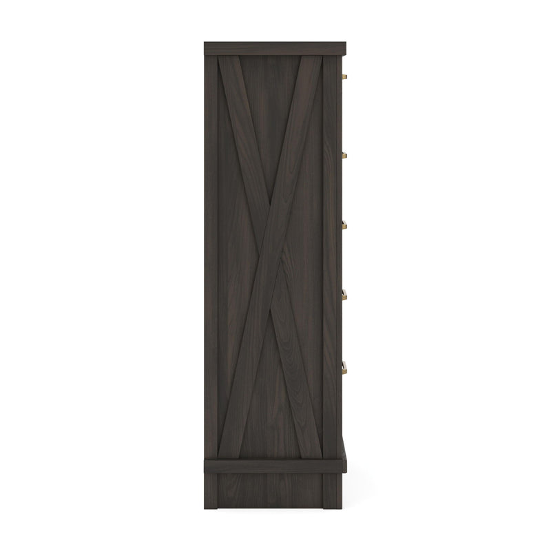 Vonitta Bay - Five Drawer Chest - Dark Brown