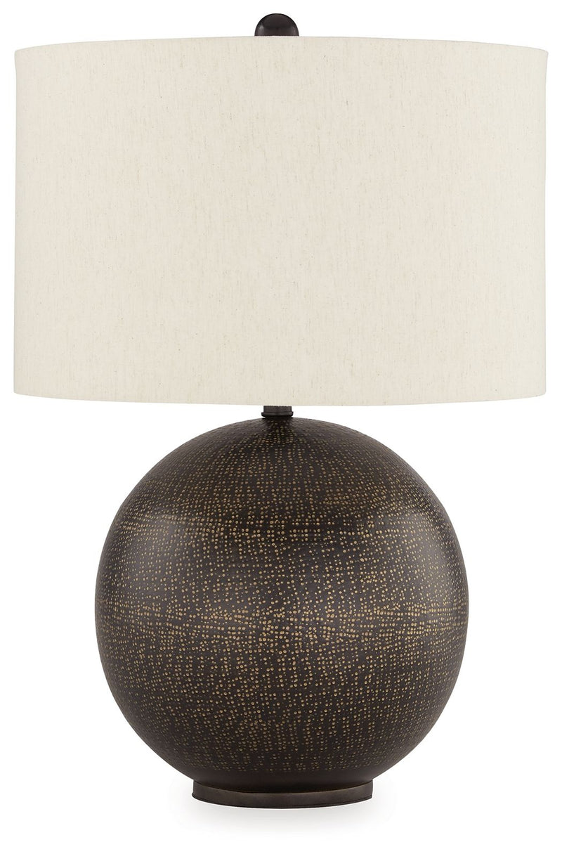 Hambell - Metal Table Lamp - Black / Gold Finish