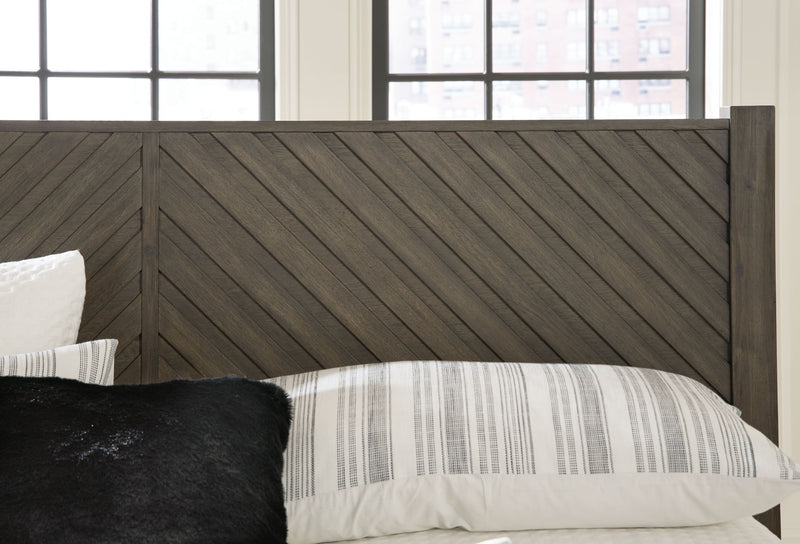 Arkenton - King Panel Bed - Grayish Brown