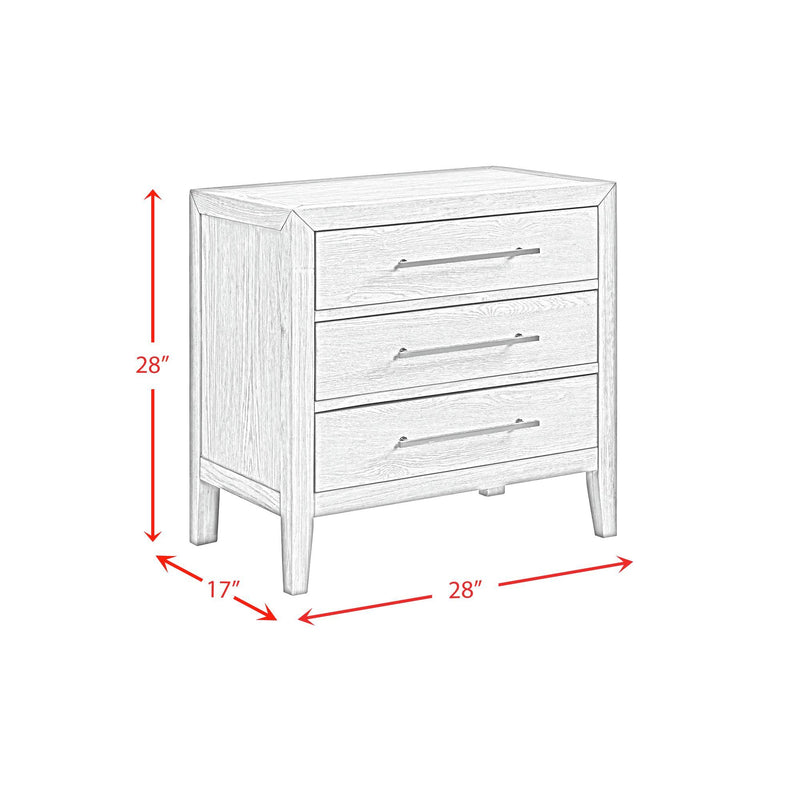 Versailles Contemporary - 3-Drawer Nightstand