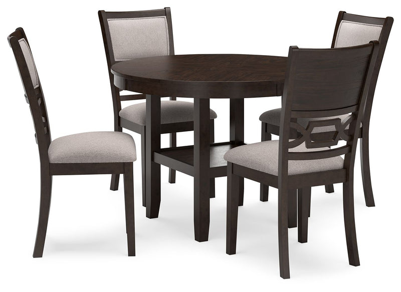 Langwest - Dining Room Table Set (Set of 5) - Brown