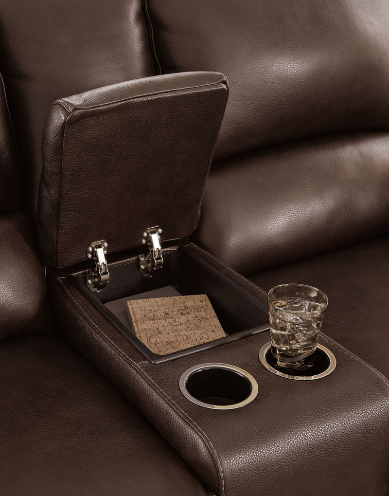 Alessandro - PWR REC Loveseat/Con/Adj HDRST - Walnut