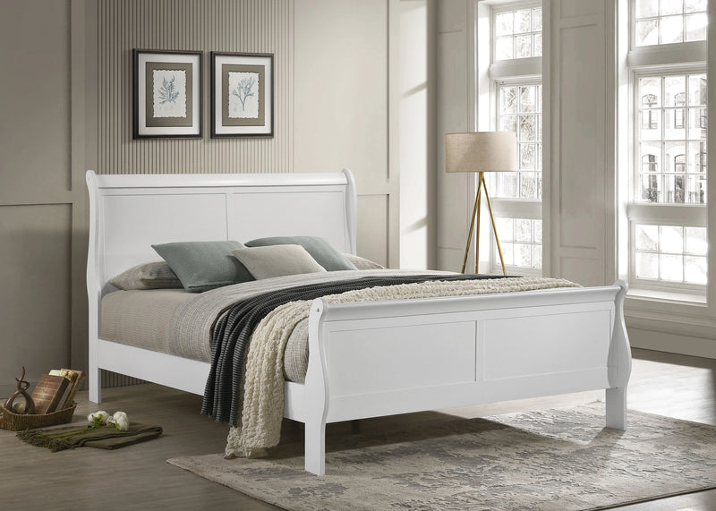 Louis Philippe Sleigh Panel Bed