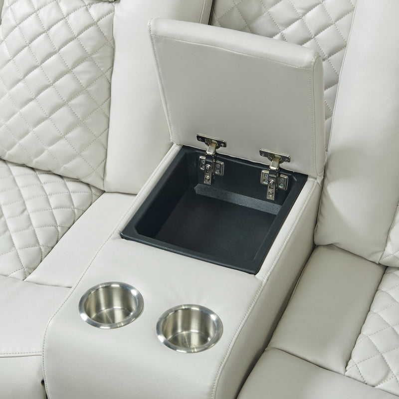 Carlo - Power Motion Loveseat With Power Headrest, Console And LED
