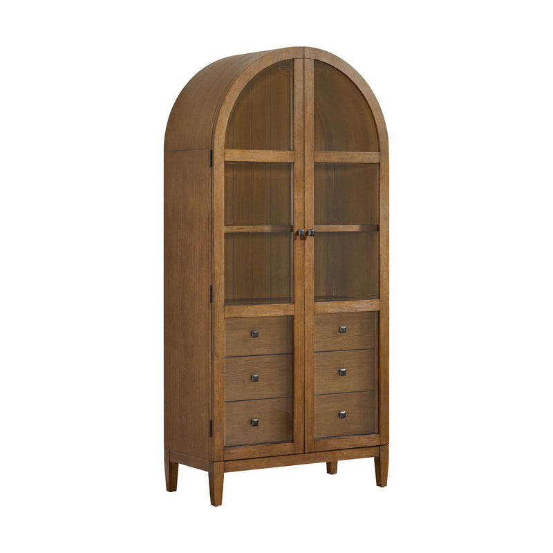 Portico - Display Cabinet - Brown Oak