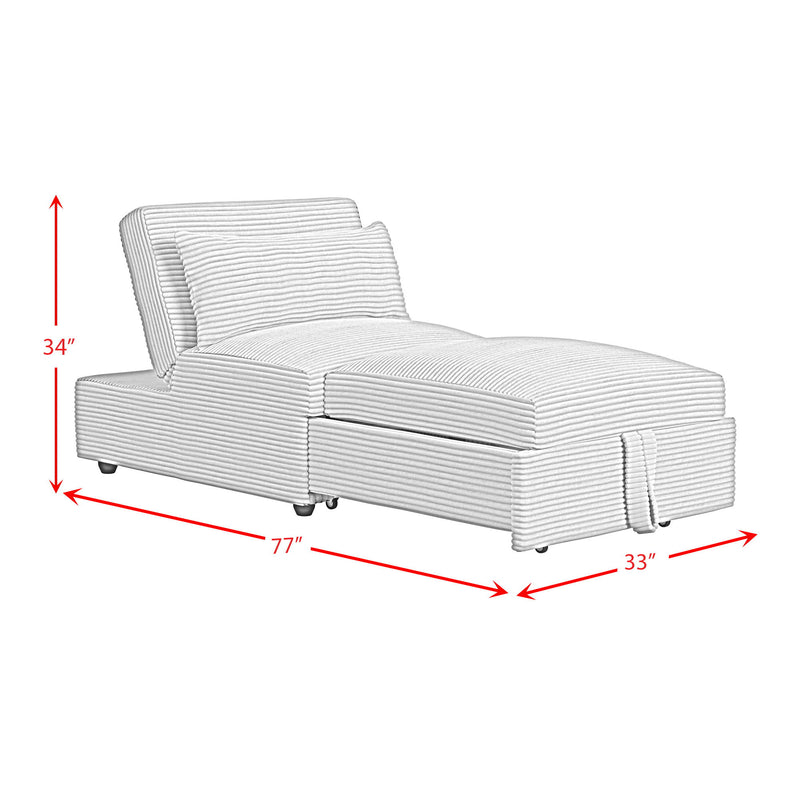 Pluto - Chair With Kidney Pillow, Klik Klak And Pop Up - Coronado Gray