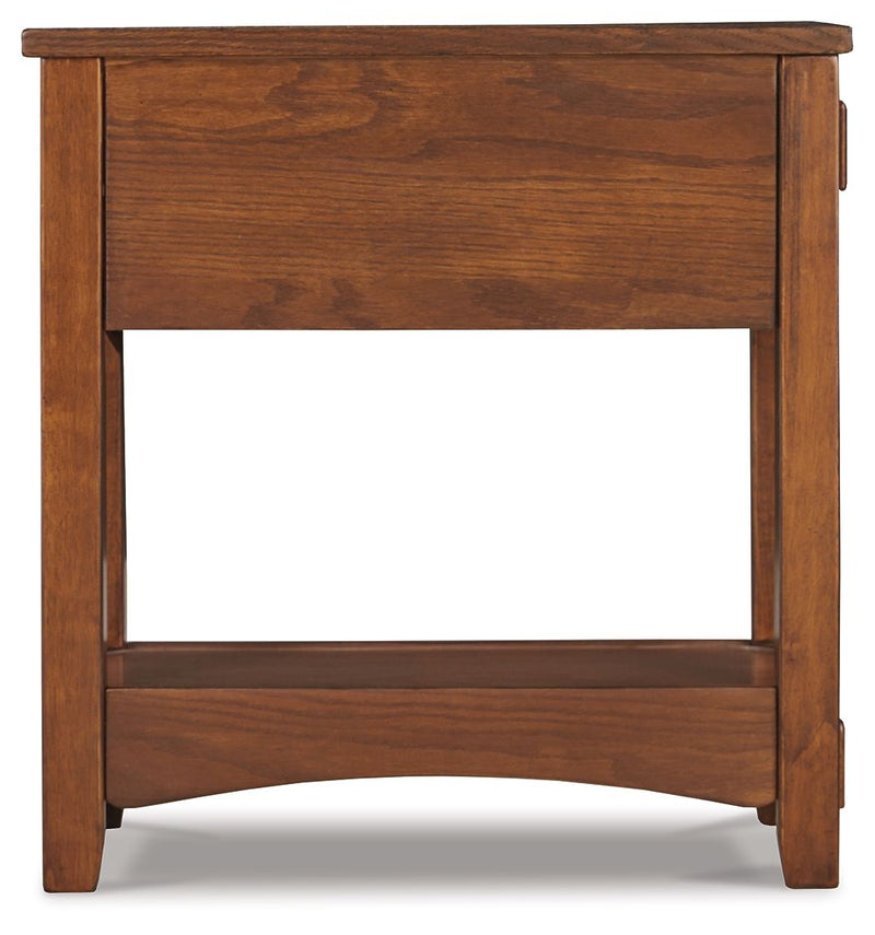 Breegin - Chair Side End Table - 1 Drawer - Brown