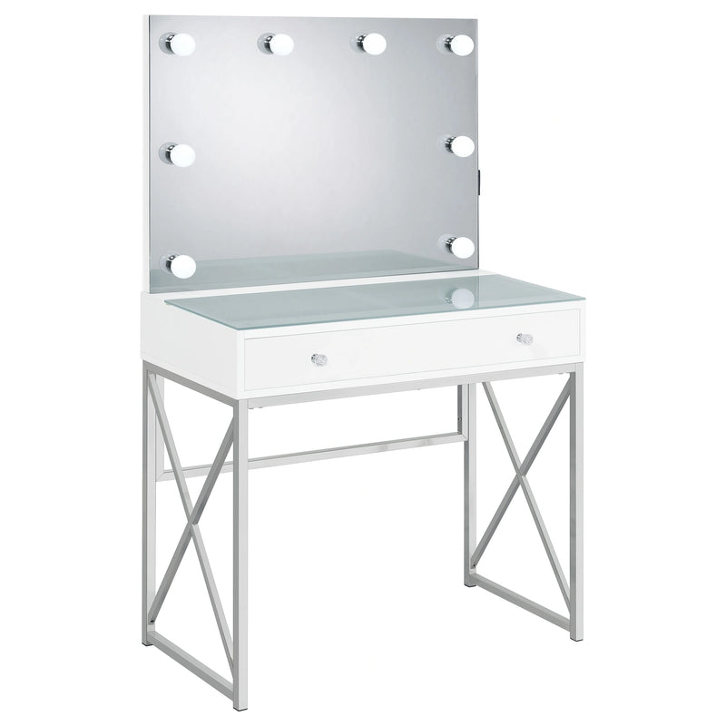Eliza Makeup Vanity Table with LED Mirror and Stool