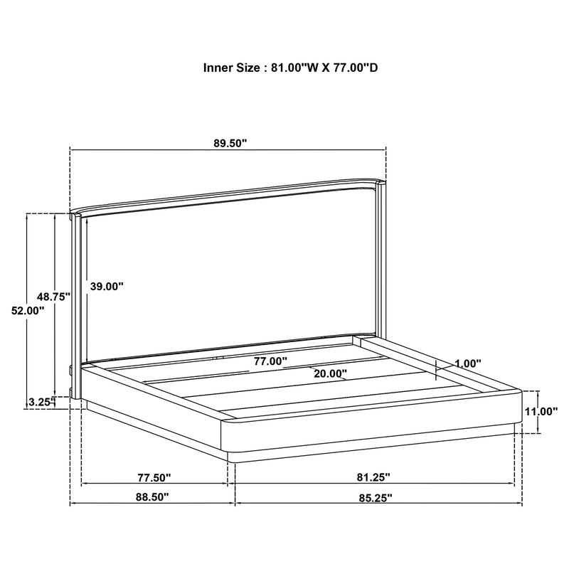 Kailani Wingback Platform Bed