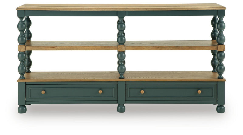 Finnworth - Console Sofa Table - Blue / Brown