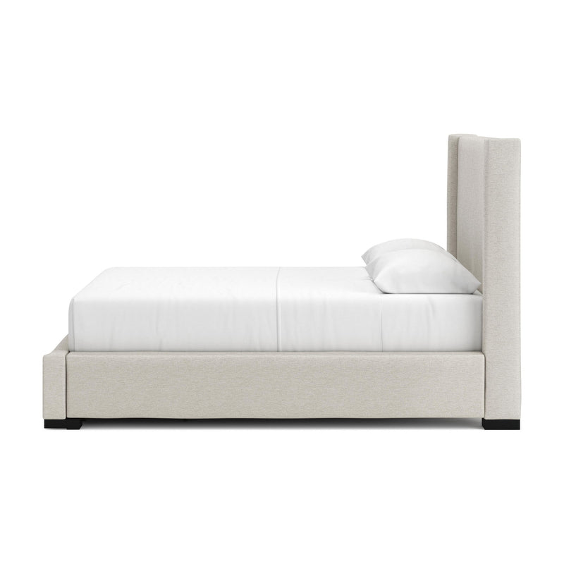 Brozmont - Queen Upholstered Storage Bed - Oatmeal