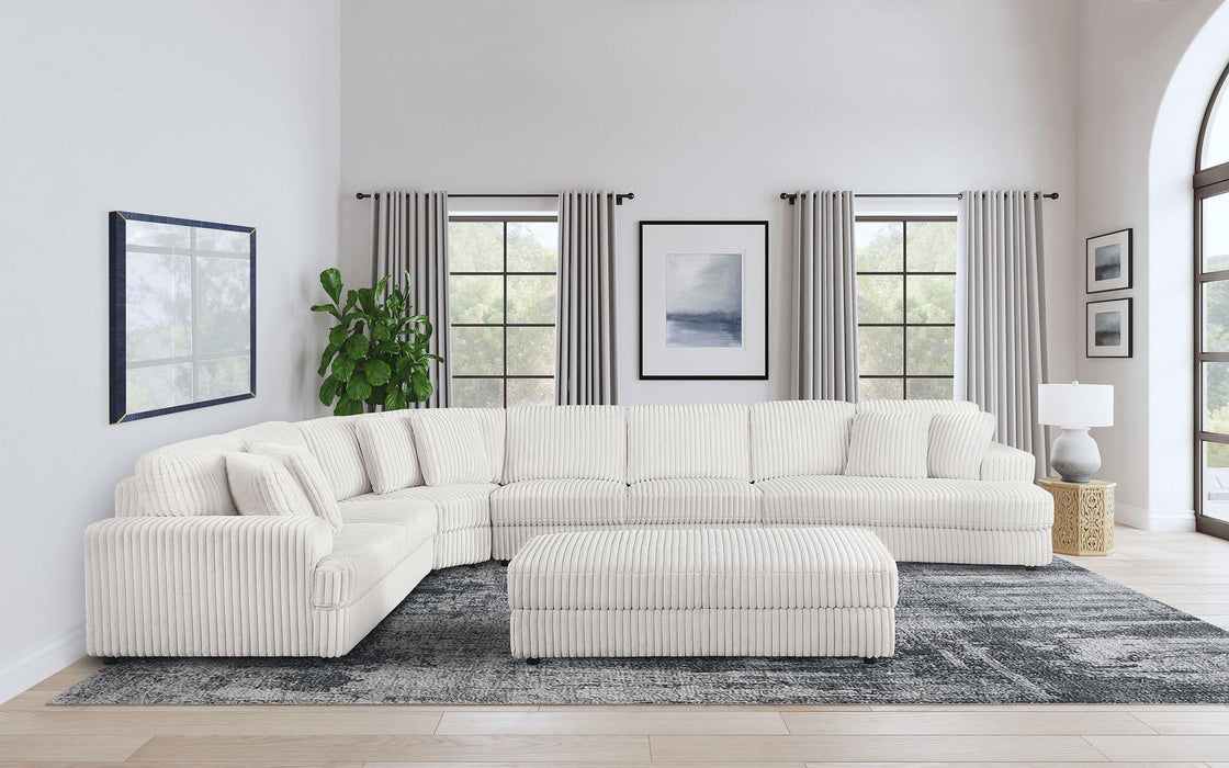 Emberson Upholstered Armless Loveseat Ivory