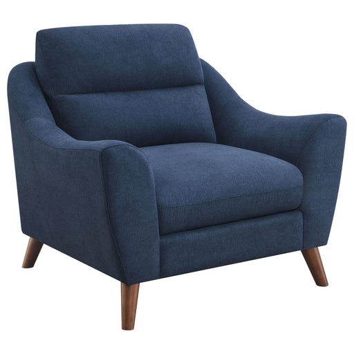 Gano Sloped Arm Upholstered Chair Navy Blue image