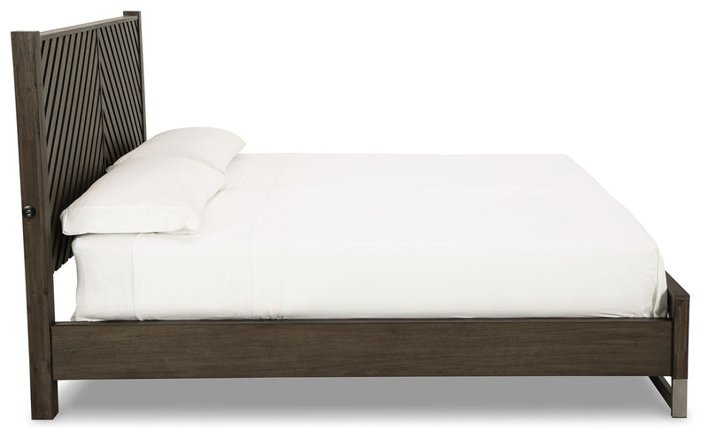 Arkenton - King Panel Bed - Grayish Brown