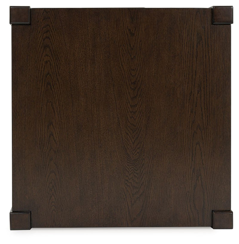 Breckington - Square End Table - Dark Brown