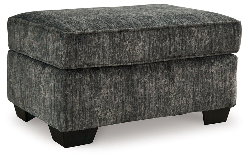 Lonoke - 2 Pc. - Chair And A Half, Ottoman - Gunmetal