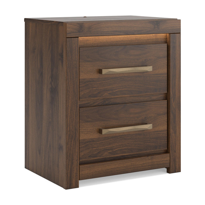 Janfyn - Two Drawer Night Stand - Brown